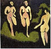 Ernst Ludwig Kirchner, Nudes in a meadow